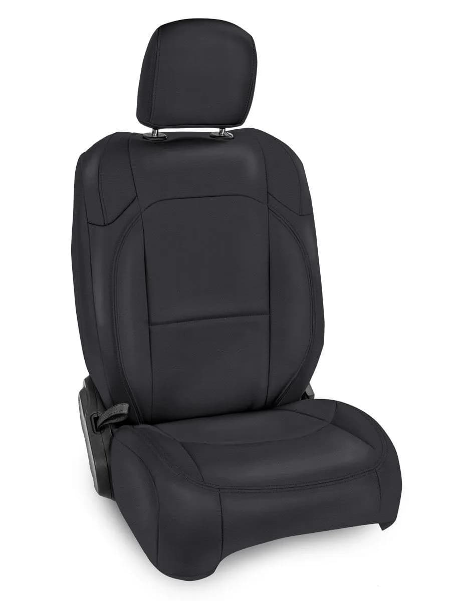 Front Seat Covers For 18-24 Jeep Wrangler JL 2 Door with Molle Back Pair All Black PRP Seats