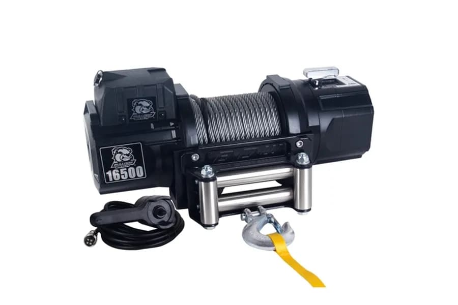 16,500lb Heavy-Duty Winch with 92ft Wire Rope Bulldog Winch