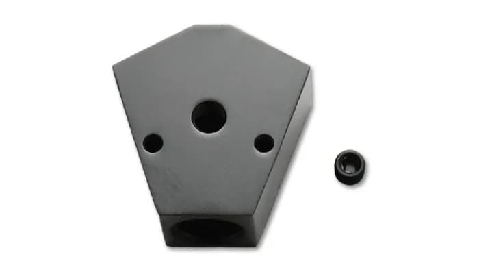 y Block Adapter Fitting; 0.5 In. Npt Single Size; 0.5 In. Npt Dual Size; 6061 Aluminum; Black Anodized; W/0.125 In. Npt Port;