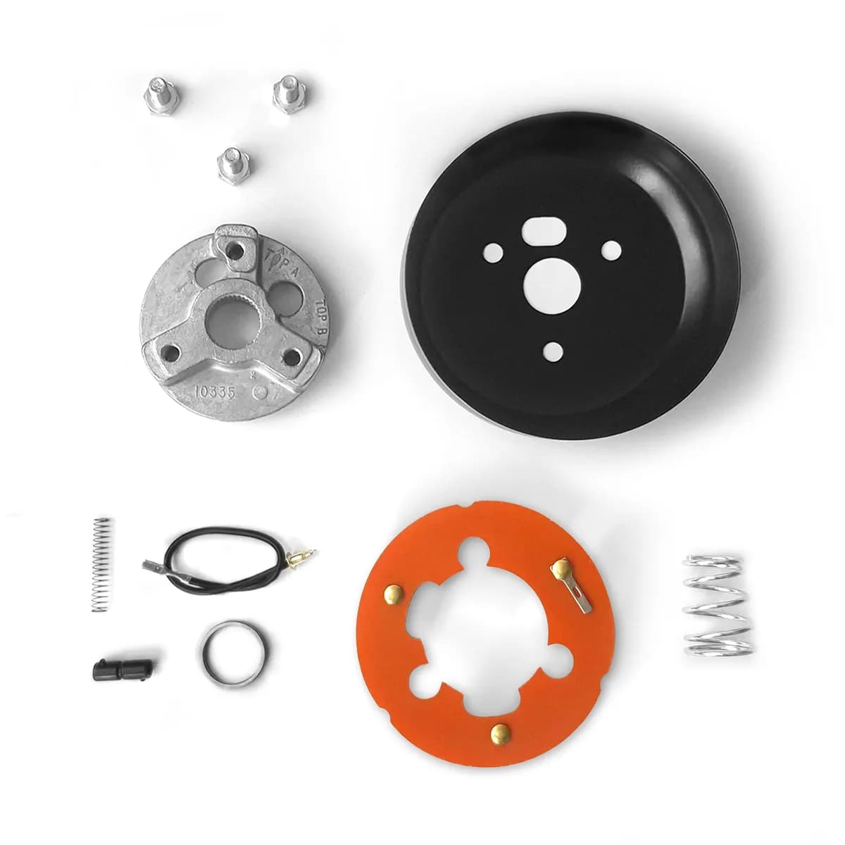 Steering Wheel Installation Kit; Matte Black; Not Designed for Vehicles w/Air Bag or Telescopic Column or Radio Controls/Cruise Controls Mounted on Steering Wheel;