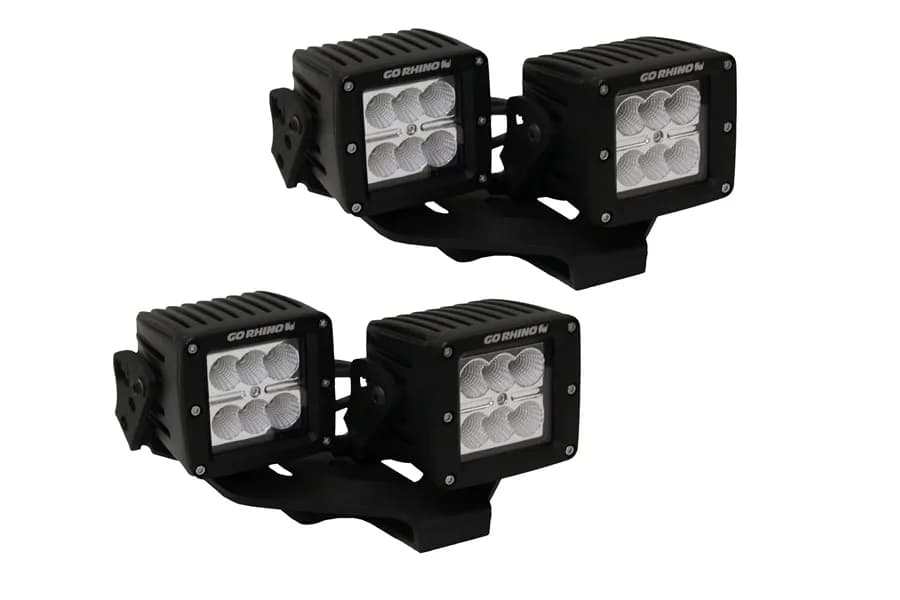 18c Wrangler Jl&jt Gladiator Light Mounts Black Powdercoat Finish