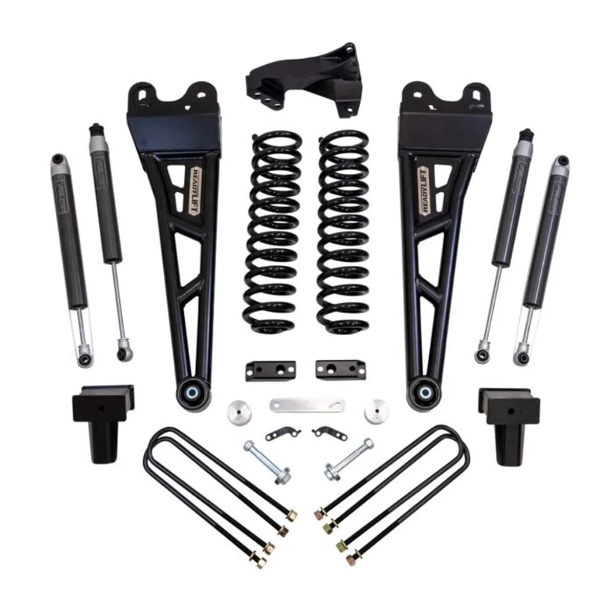 4" Coil Spring Lift Kit With Falcon Shocks And Radius Arms - Ford Super Duty Diesel 4WD 2017-2022 F-350 And F-250