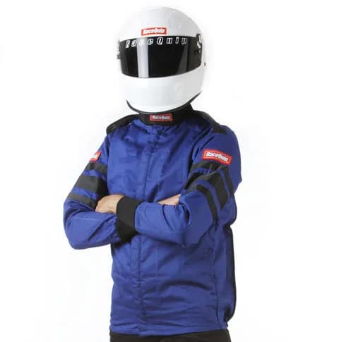 Multi Layer Racing Driver Fire Suit Jacket; Sfi 3.2a/ 5 ; Blue Medium