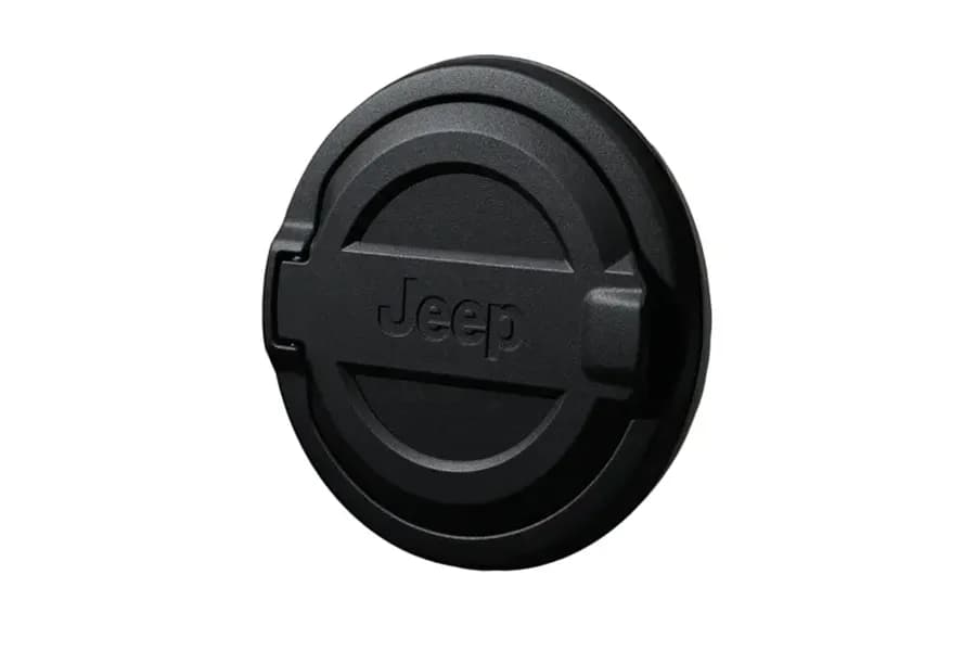 18c Wrangler 4DR Black Cast Aluminum Fuel Door