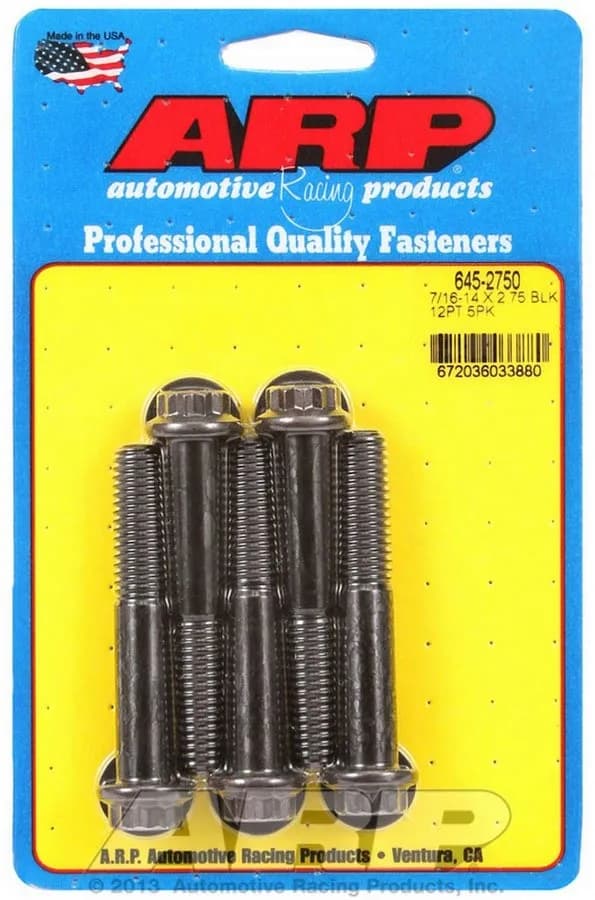 7/1614 X 2.750 12pt 1/2 Wrenching Black Oxide Bolts