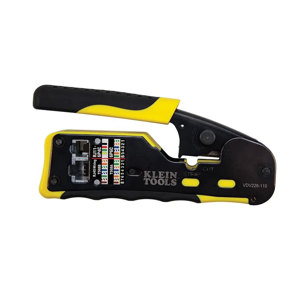Ratcheting Cable Crimper/Stripper/Cutter For Passthru