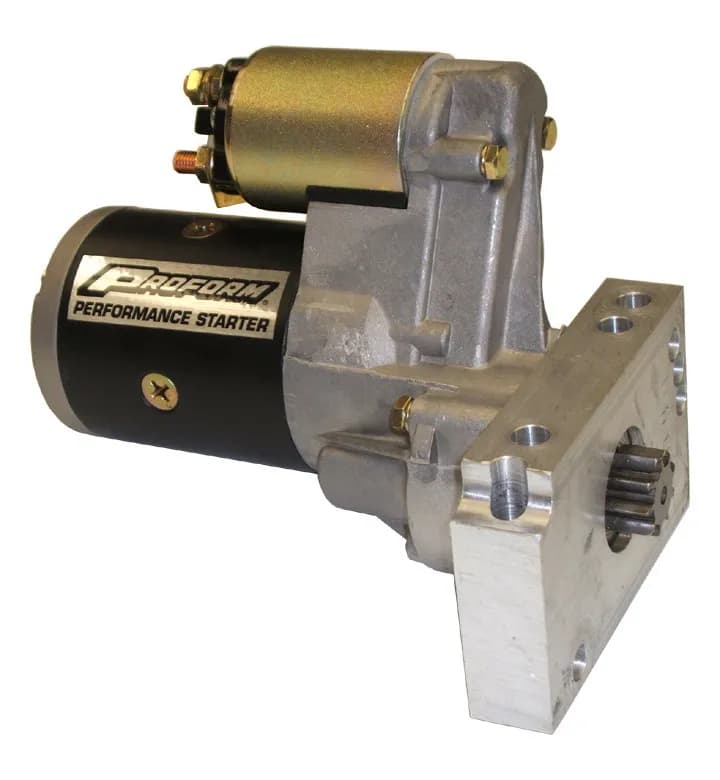 High-Torque Starter Gear Reduction Type 1.4KW Fits Chevy V8-V6 Engines Black Powdercoat Proform
