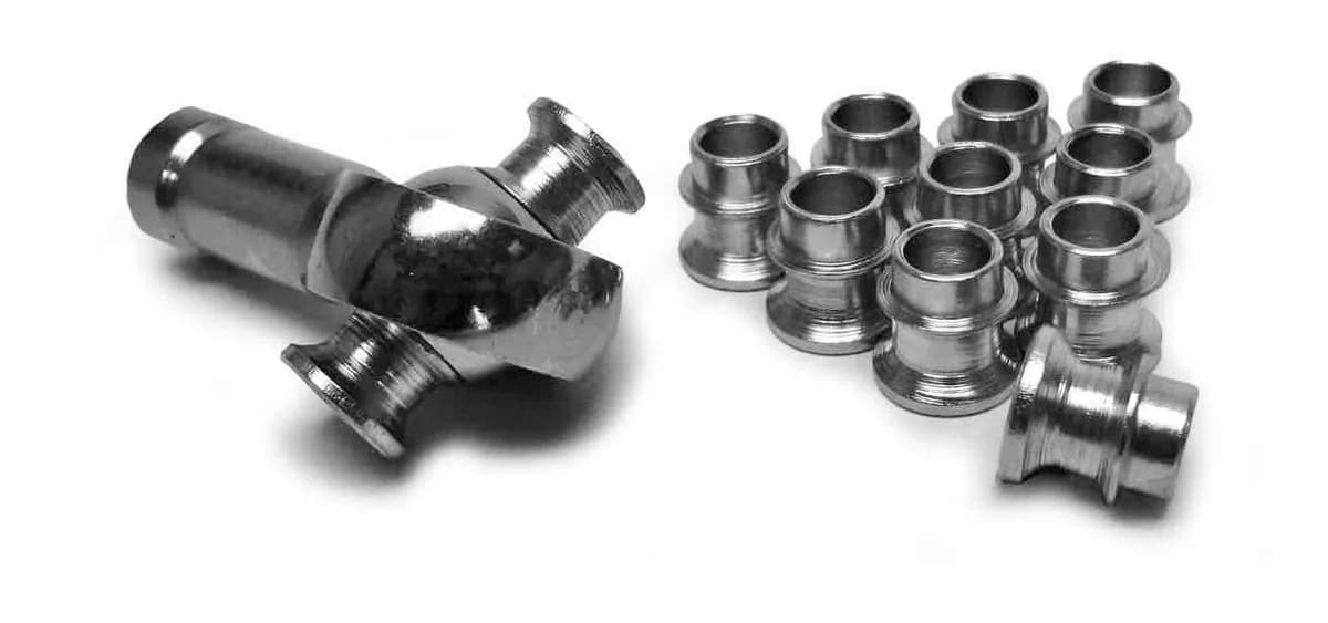 Steinjäger For 1/2 Rod Ends Straight Style Rod End Misalignment Inserts Yields 3/8 Bore Aluminum 10 Pack