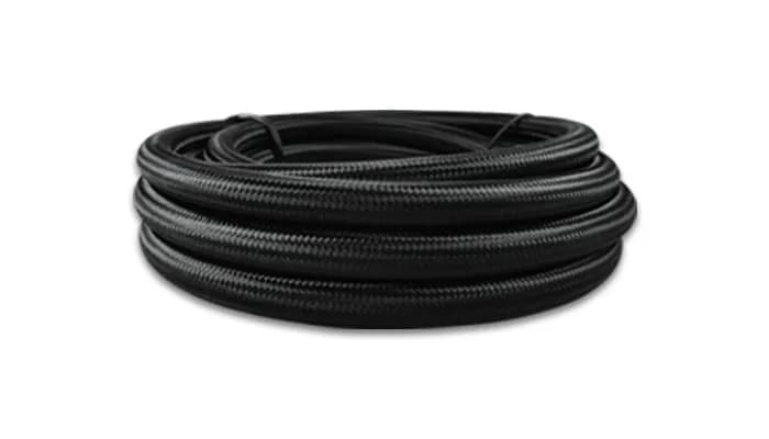 Nylon Braided Flex Hose; -20AN; 1.125 in. Hose ID; 1.406 in. Hose OD; 350 PSI Operating Pressure; 1400 PSI BP; 2ft. Roll; Black;