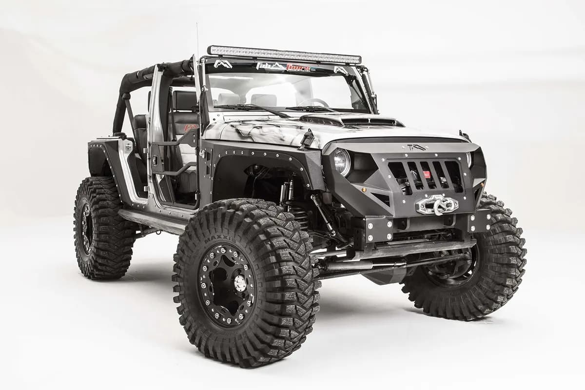 Grumper Grill/Front Bumper; 2 Stage Black Powder Coated; Combines Both Grille And Bumper;