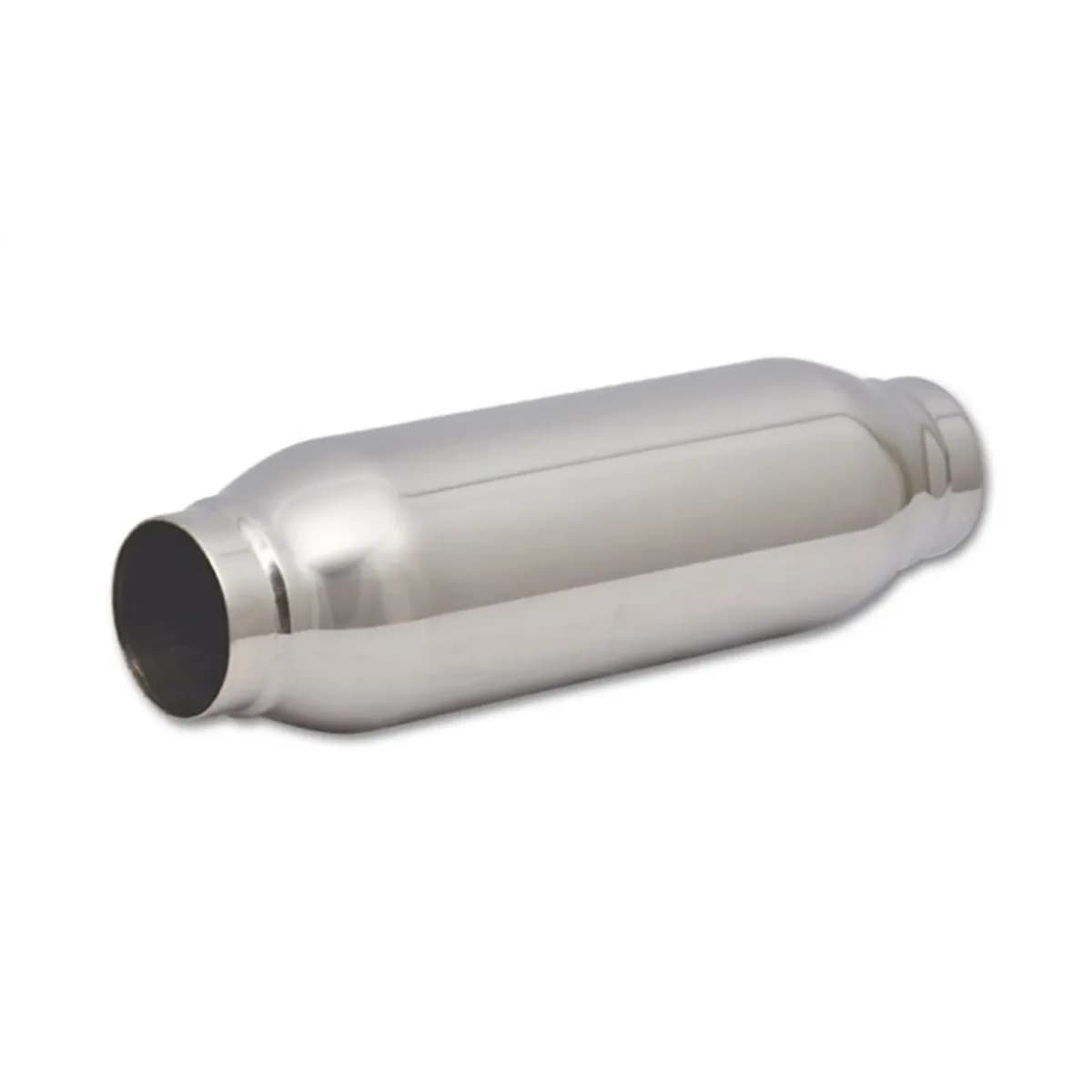 Bottle Style Resonator; 2.25 in. Inlet/Outlet ID; 3.5 in. Body OD; 12 in. Overall L; 10 in. Body L;