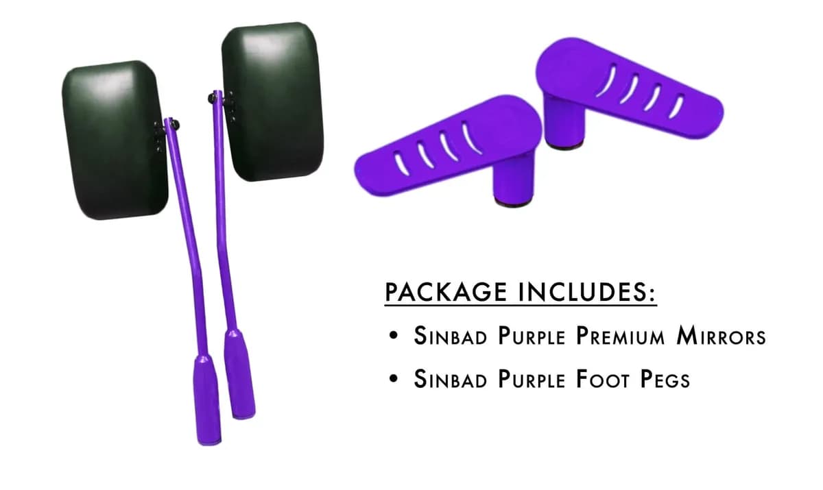 Steinjäger Exterior Accessories Gladiator JT 2019 to Present Mirror and Foot Peg Kit Sinbad Purple