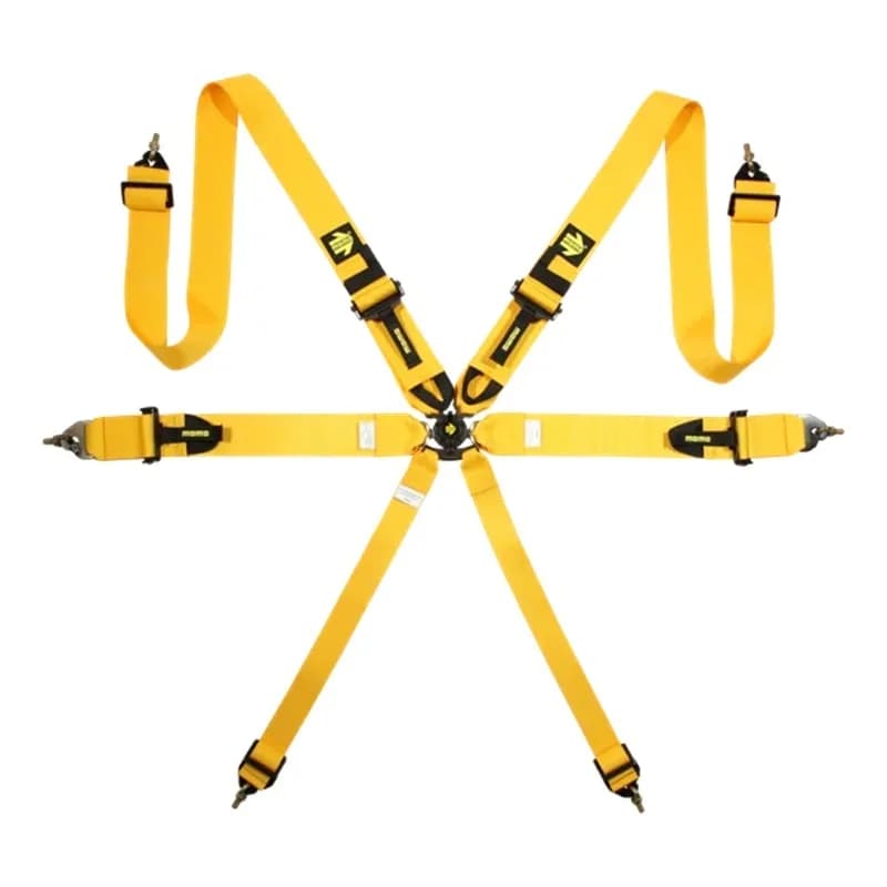 Corsa Harness 6 Point 3x3x2 Yellow Clip in Cam