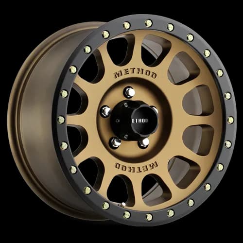 Aluminum Wheels 20x9 NV MR305 Bolt Pattern 5 On 150 Offset 25 Lip Size 1.42 Method Bronze BRZ Black Street Loc Method