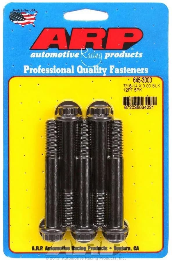 7/1614 x 3.000 12pt 1/2 Wrenching Black Oxide Bolts