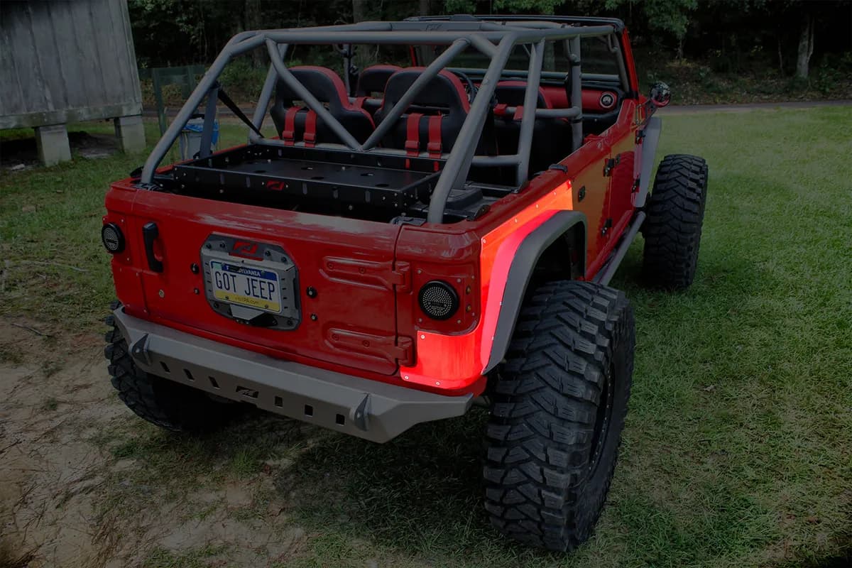 Motobilt Rear Corner Armor - Bare - JL 4Dr