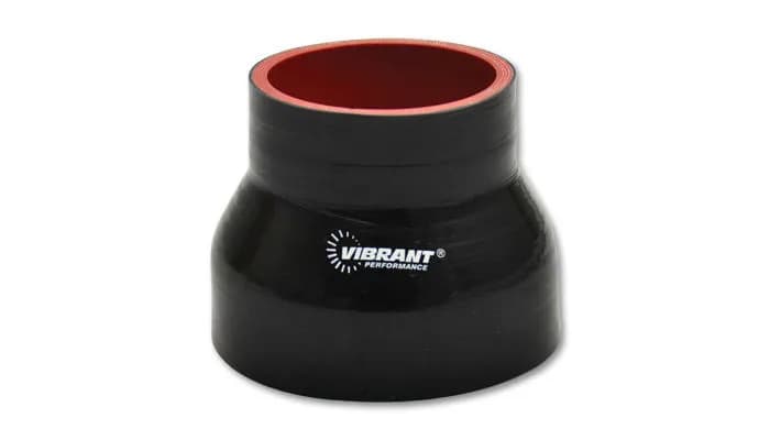 Reducer Coupler; 3 in. Inlet ID; 4 in. Outlet ID; 3 in. Length; 18 PSI Maximum Operating Pressure; 0.2 in. Wall Thickness; Black;