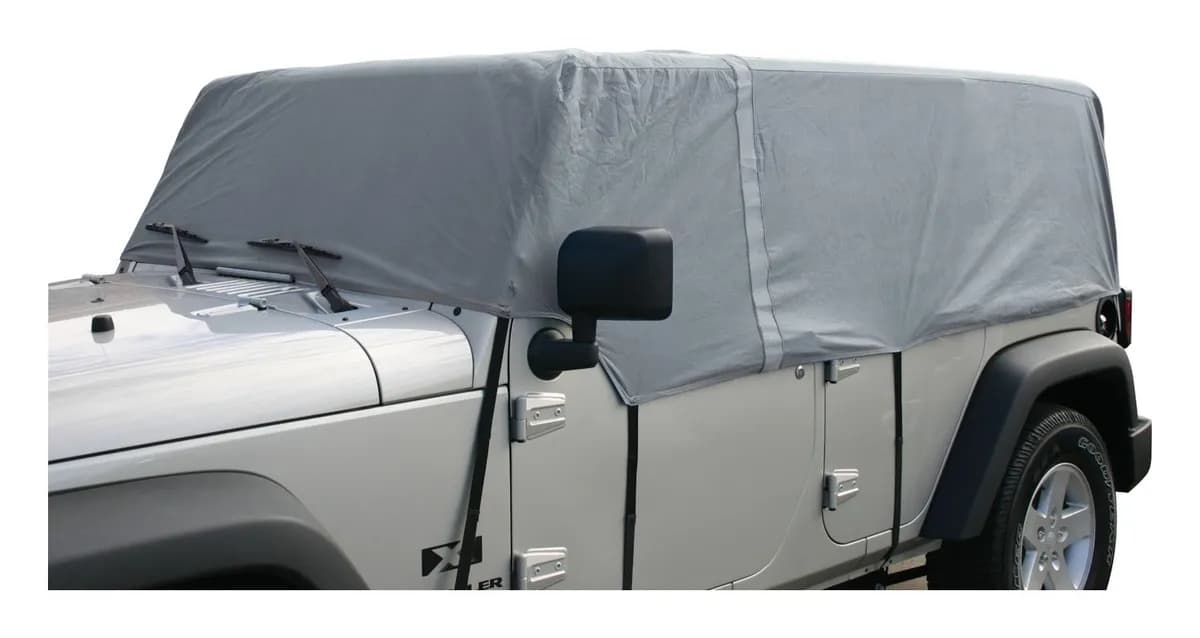2007-2010 Wrangler JK 4-Door Model; Grey; 4 Layer; Covers the top cab only
