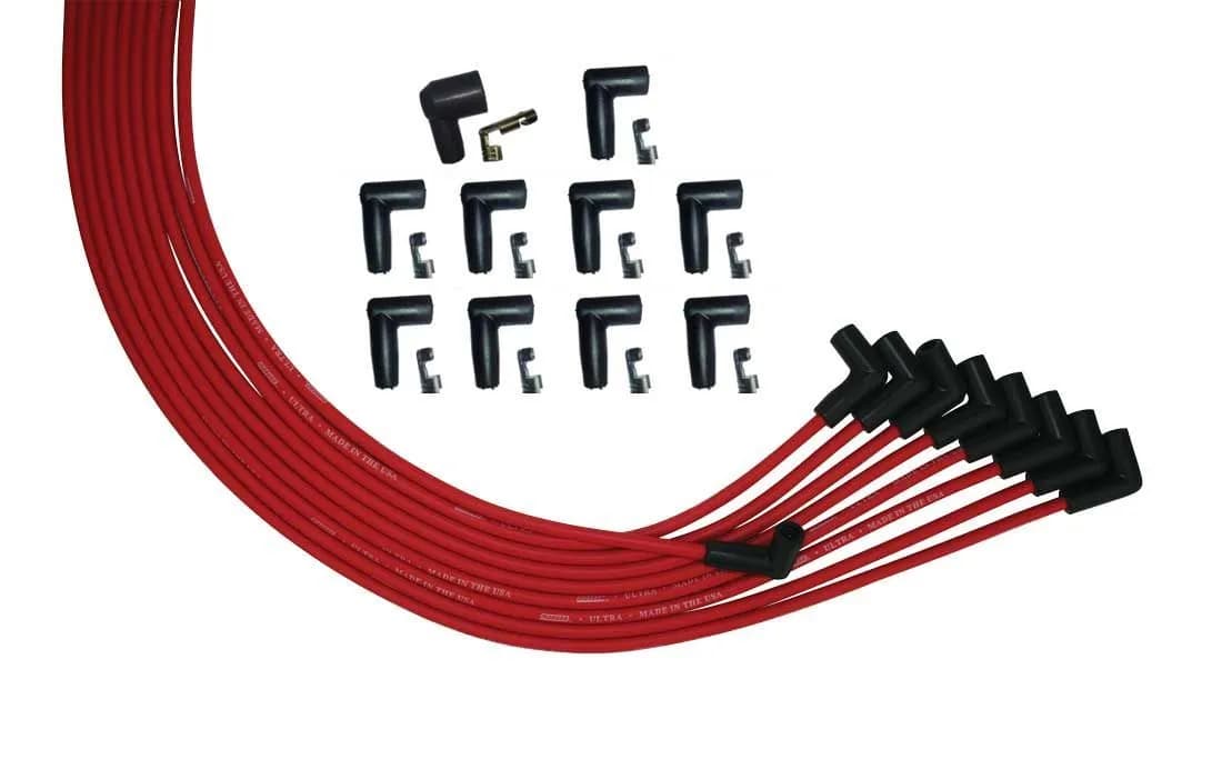 Wire Set Ultra v8 Univ 90 Deg Plug Hei Distributor Red Wire