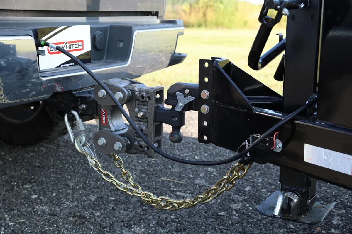 The BOSS 16K (Torsion-Flex) Drop Hitch (2" or 2 ½" Shank) - 2 ½" Receiver / 5" Drop (4 Adjustable Positions) / Includes Dual-Ball Mount and Pintle Lock