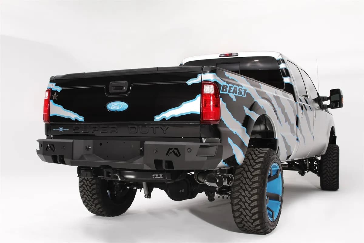17-20 F450 F550 Fab Fours Premium Winch-Ready Front Bumper w Full Grille Guard