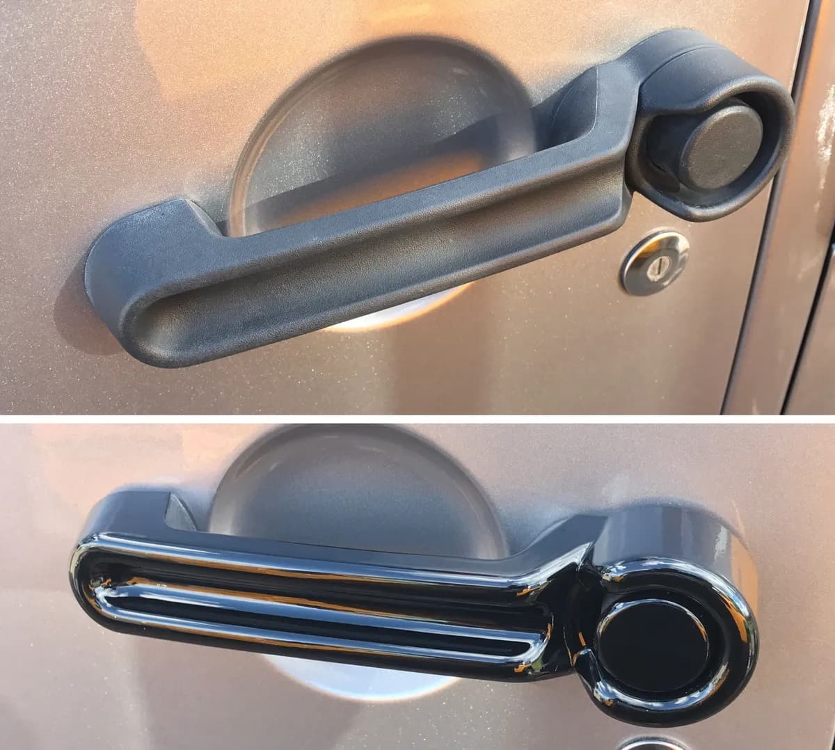 Chrome Delete Gloss Black Door Handle Cover No Smart Key - DH6122BLK