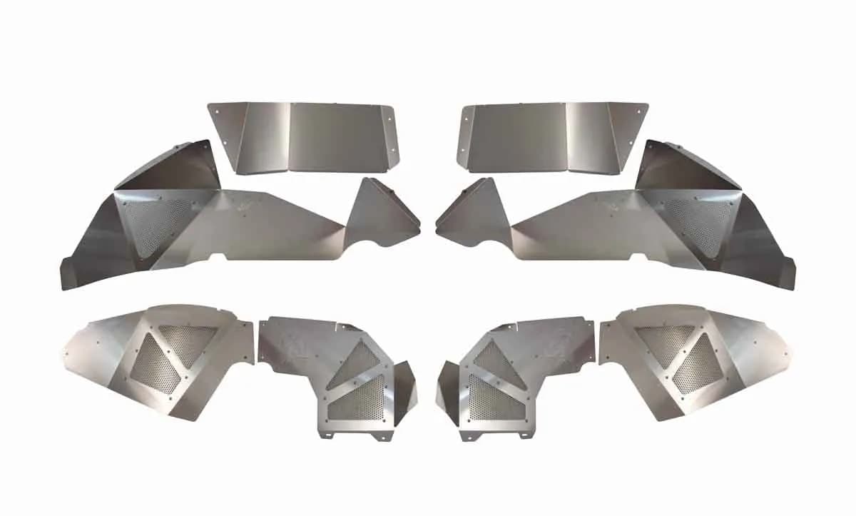 Jeep JL Inner Fenders For 18-Current Wrangler JL Front/Rear Set of 4 Aluminum Raw Fishbone Offroad