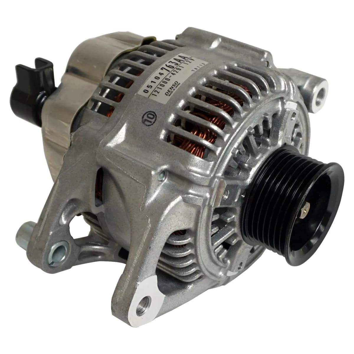 Blackunpainted Alternator New Alternator;136 Amps