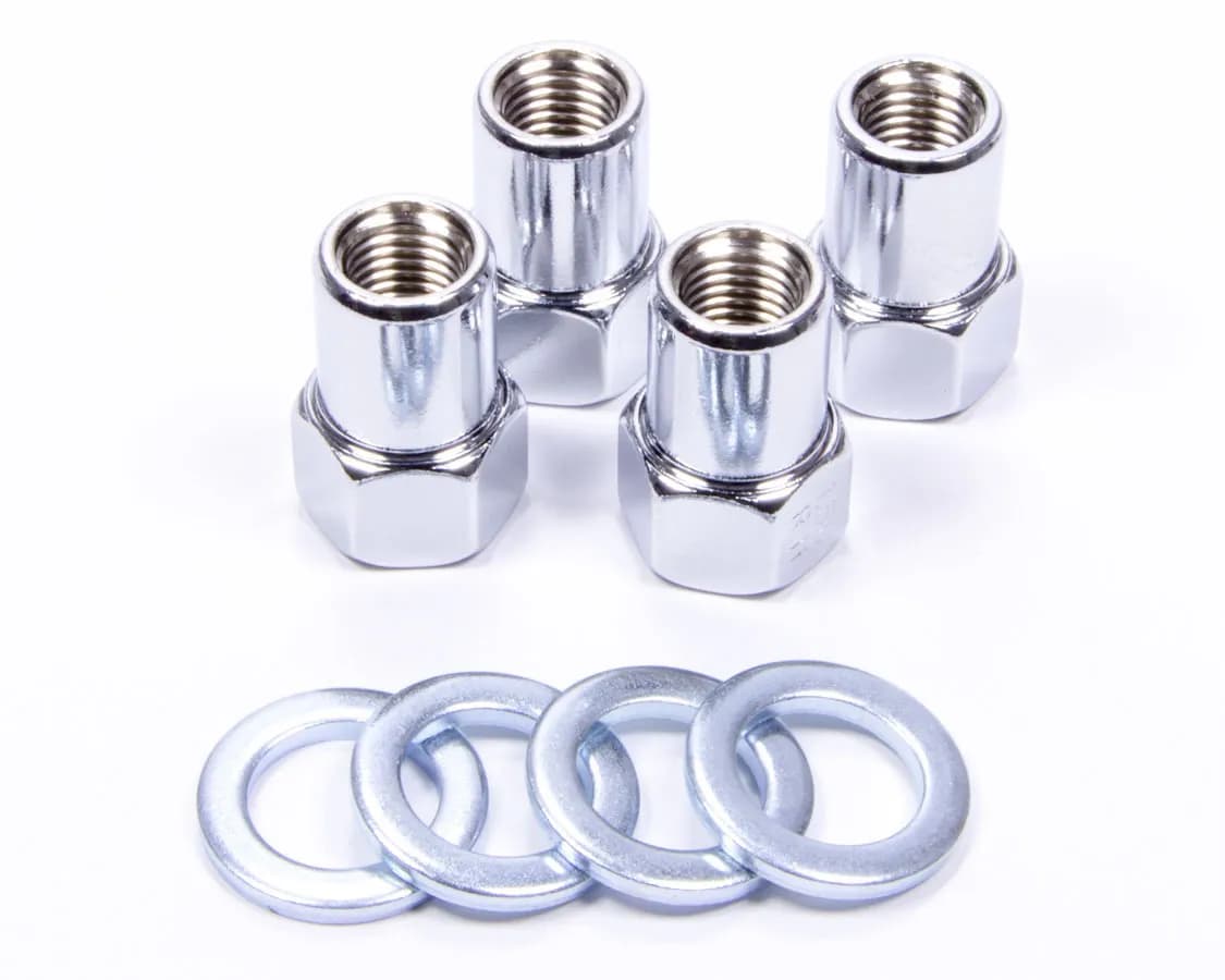 7/16in Standard Mag Open End Lug Nuts 4 Bagged