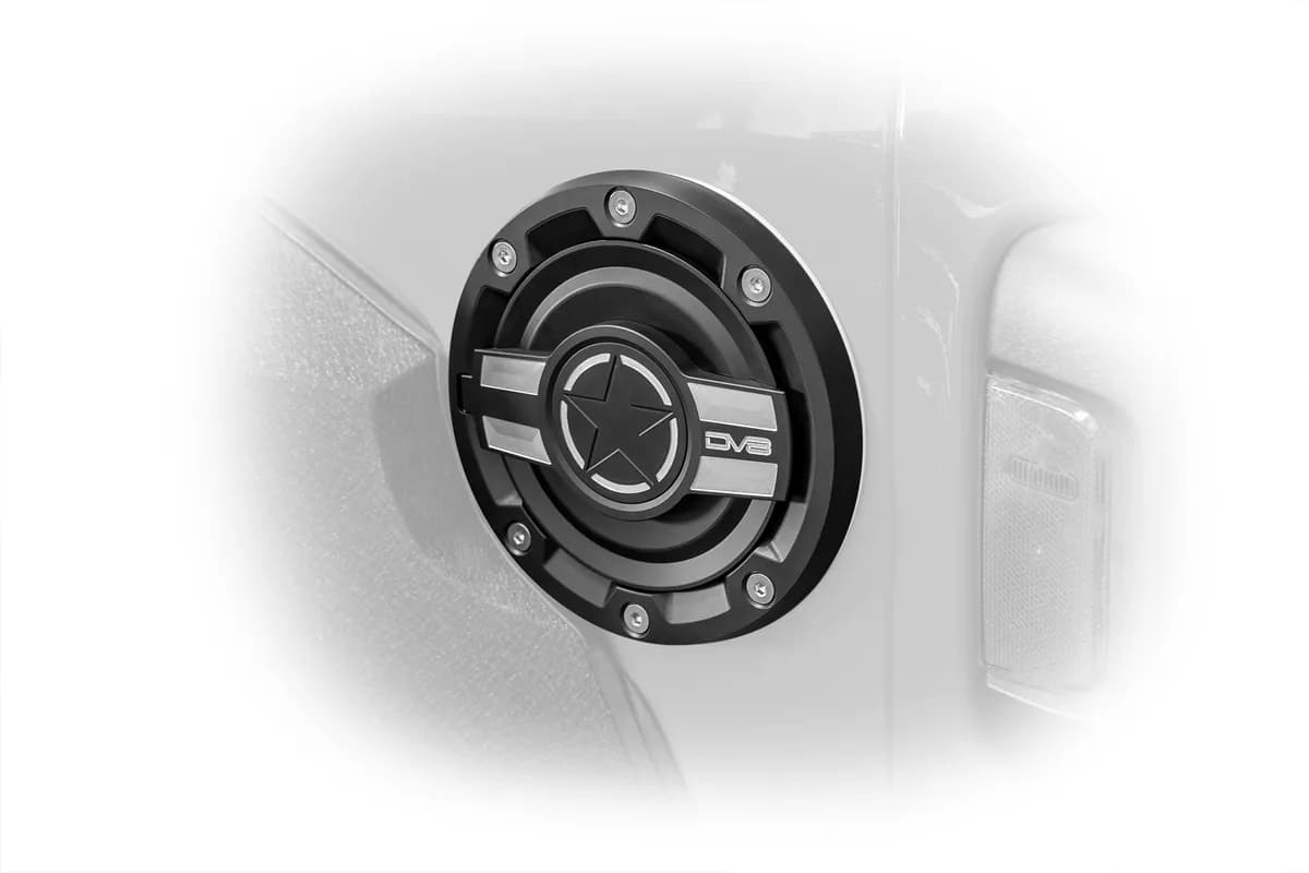 Jeep JL Aluminum Fuel Door For 20pres Wrangler JL DV8 Offroad