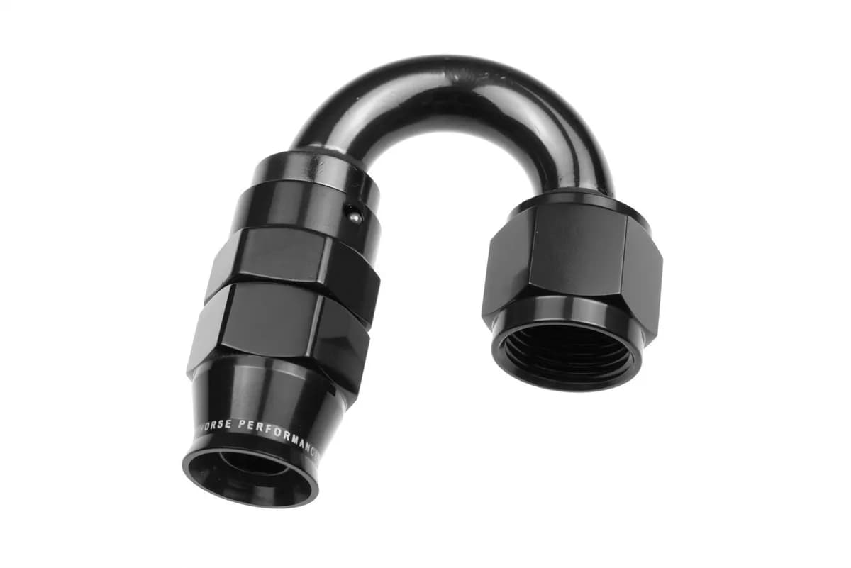 06 an 180 Degree Ptfe Reusable Hose End Clear