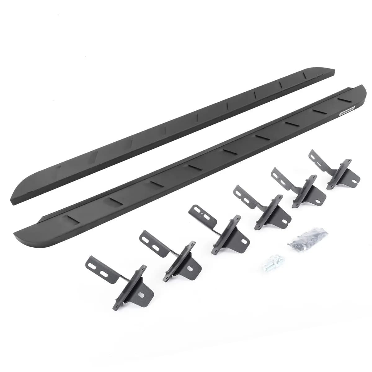 Go Rhino RB10 Slim Line Running Boards with Mounting Brackets Kit, Textured Black Powder Coat - Bronco 4dr 2021+