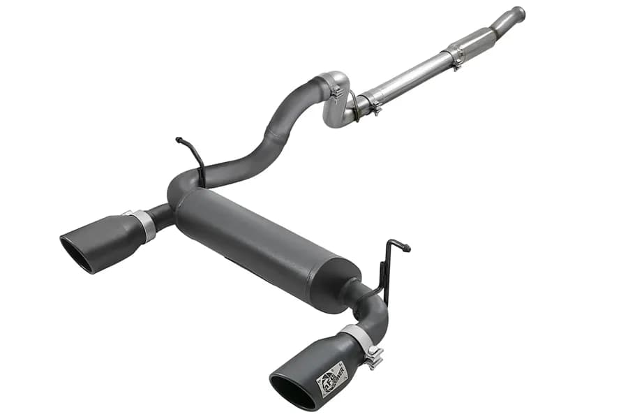 1821 Wrangler Rebel Series 3 In To 21/2 In 409 Ss Catback Exhaust W/Black Tip