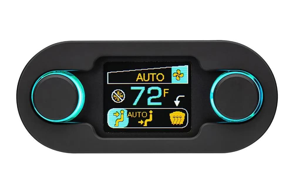 Dcc Digital Climate Control Vintage Air Gen IV & v 2knob Hdxstyle Black Black Alloy