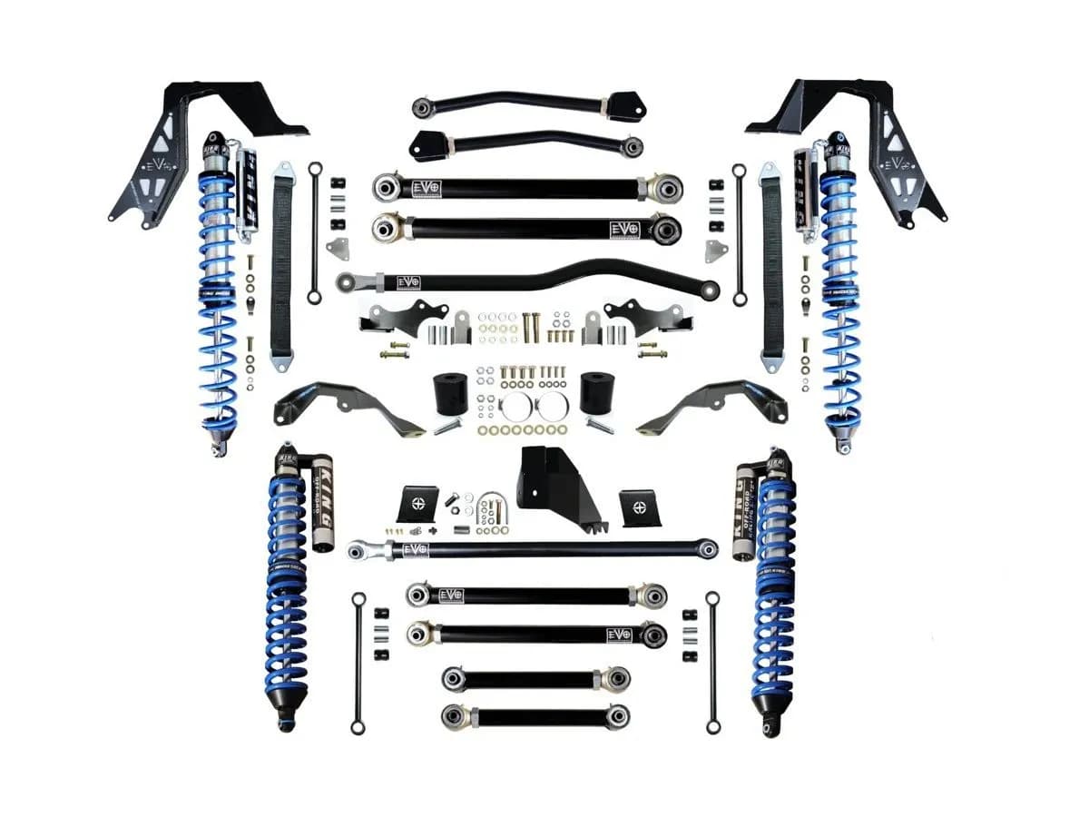 JT (Gas) 3-5 Inch Lift King 2.5 Inch Coilover Enforcer Pro Stage 4 Plus Jeep Gladiator - Stage 4 With HD Front Springs / King Shocks / Front / Rear Track Bars