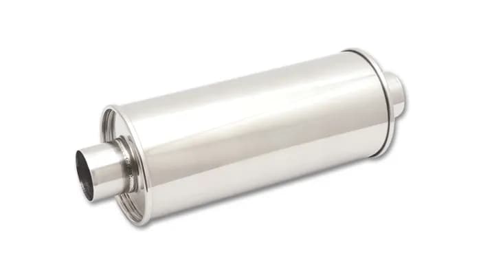 STREETPOWER Round Muffler; Round; 3.5 in. Inlet ID; 3.5 in. Outlet ID; 16 in. Body L; 20 in. Overall L; 6 in. Muffler OD; Center/Center Location;