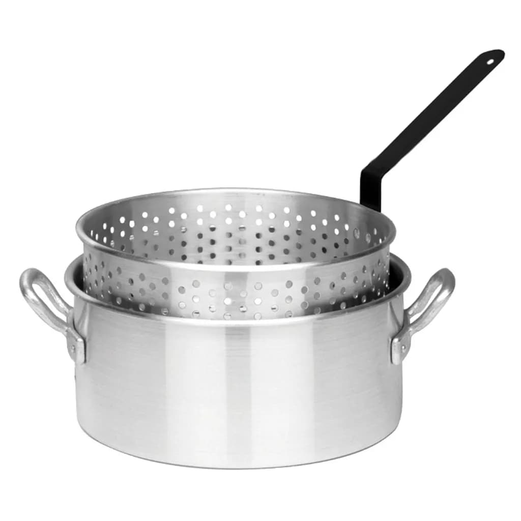 10qt Aluminum Fry Pot With Basket