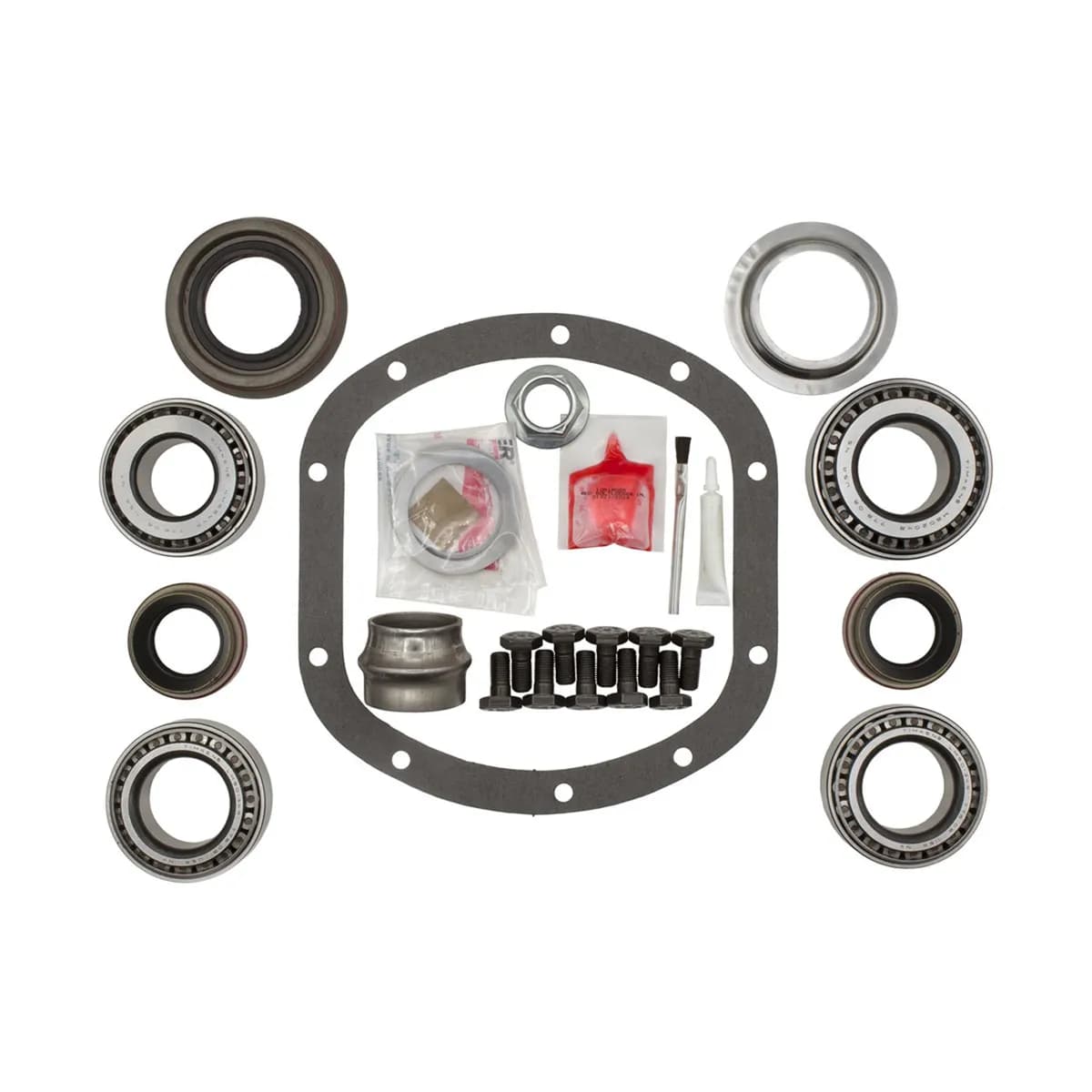 Eaton Master Differential Install Kit; Front; Dana 30 JK; 10 Cover Bolts; 10 Ring Gear Bolts; 27 Axle Spline; 24 Pinion Spline; Reverse Rotation;