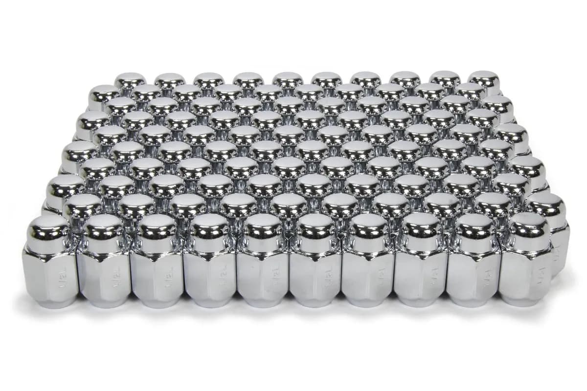 100 Lugnuts 1/2 Acorn 13/16 Hex