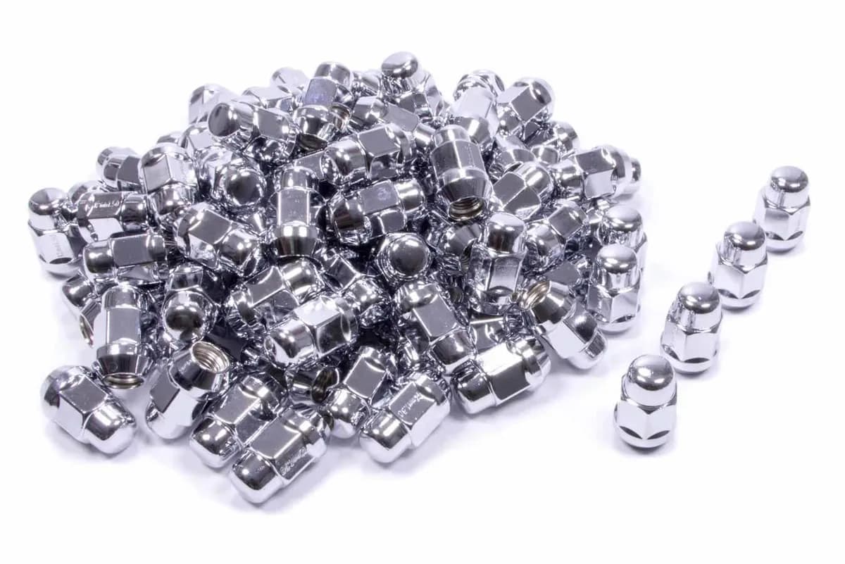 Acorn Bulge Lug Nut 3/4" Hex 7/16"-20 Chrome Bulk 41178