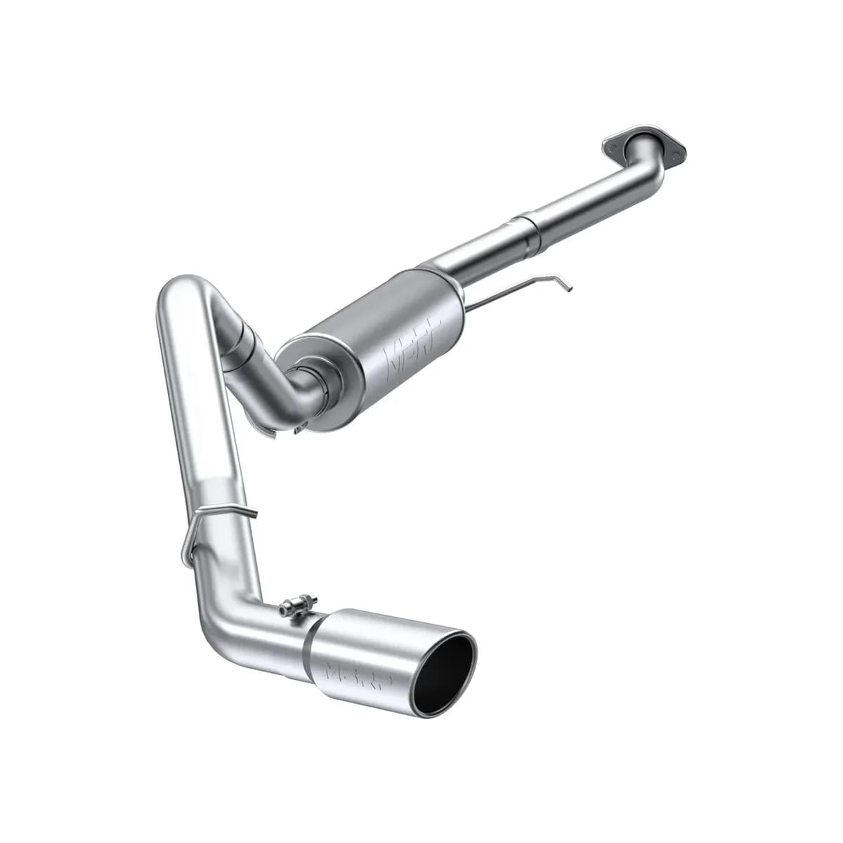 Armor Lite Cat Back Exhaust System; 3 in.; Incl. Extension Pipe/Mid Pipe/Muffler/Over Axle Pipe/Tailpipe/Hardware/4 in. OD Tip; Single Side Exit; Aluminized;