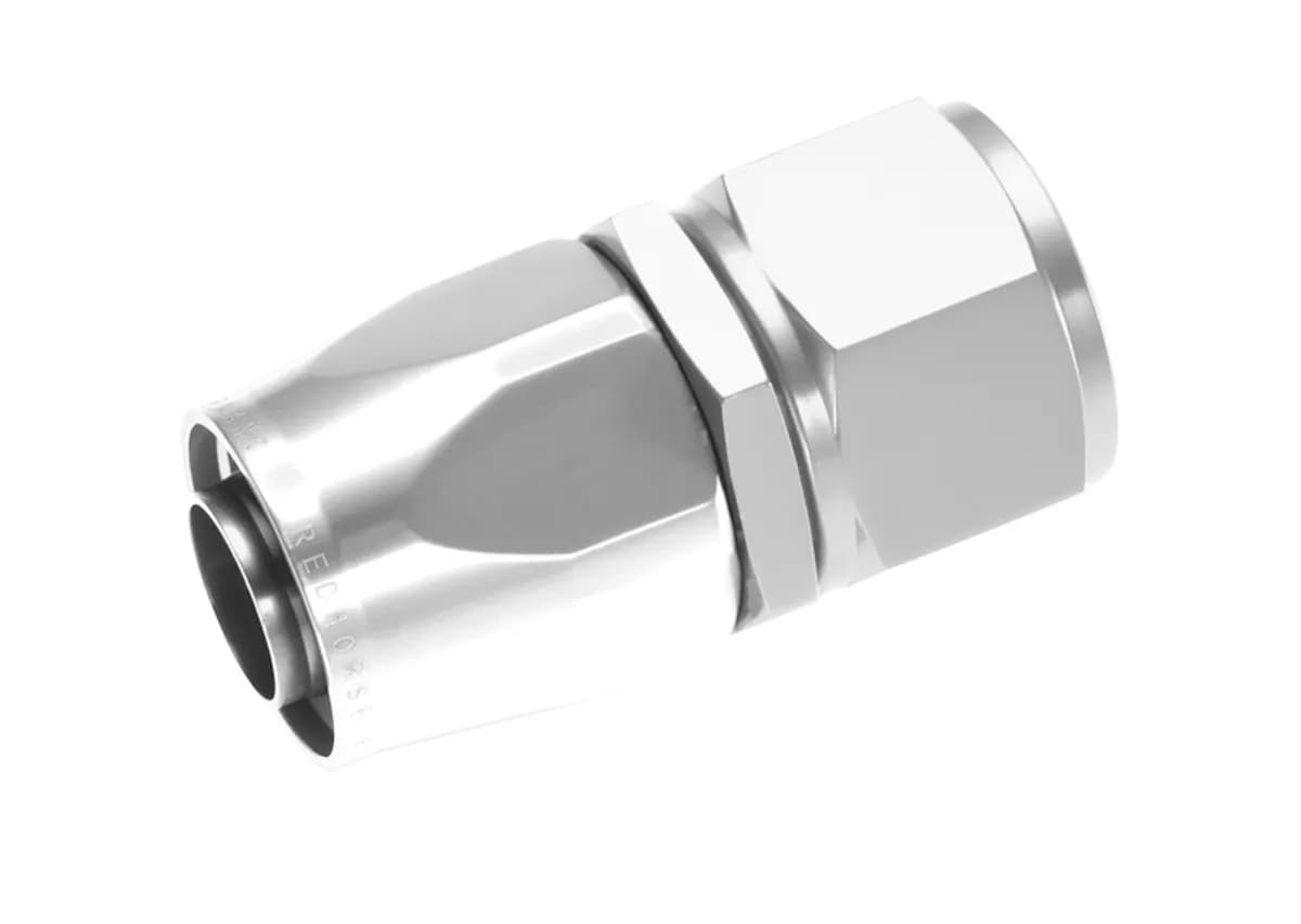 12AN Straight Female Aluminum Hose End Clear