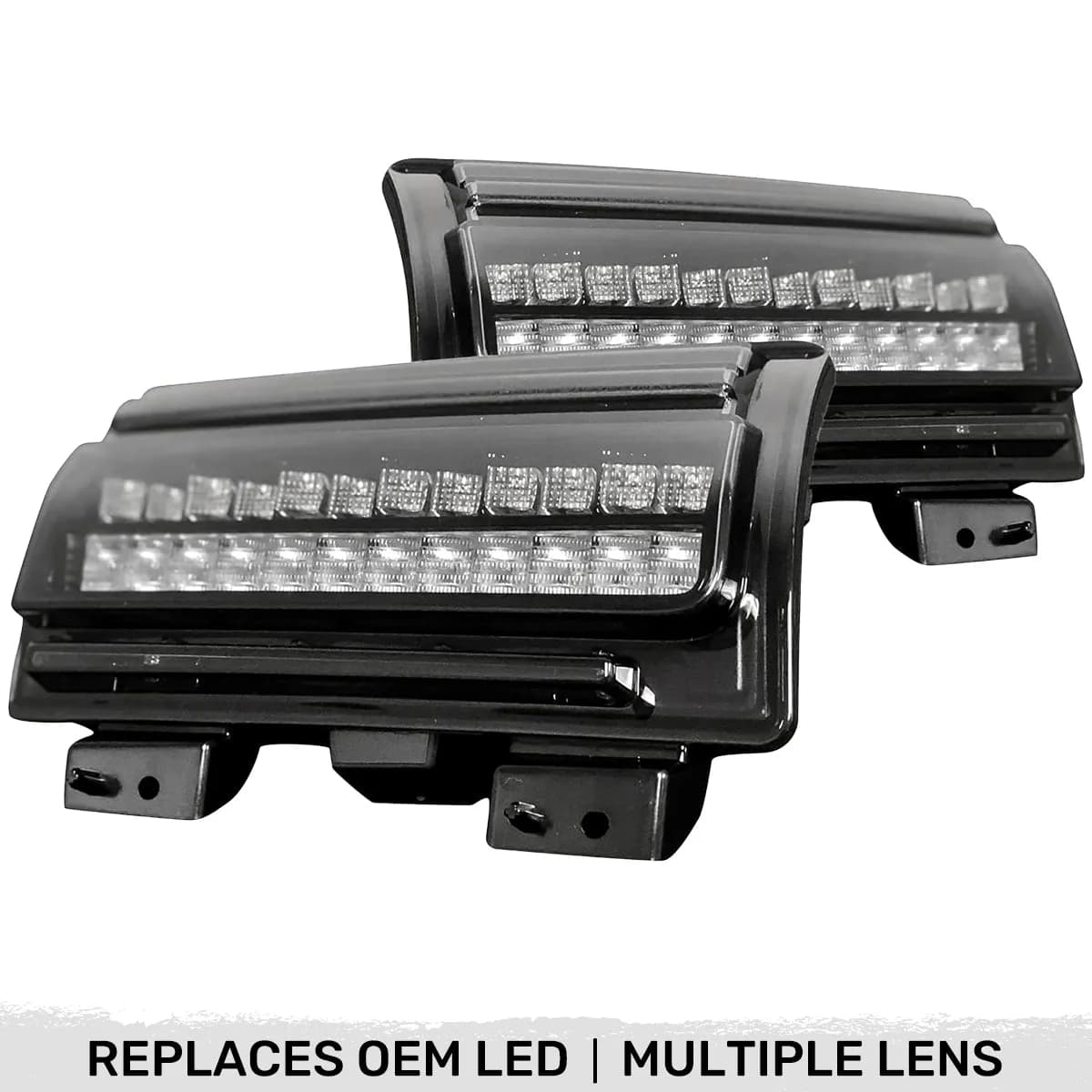 1825 Wrangler Smoke Lens Wtih Amber Highower Leds(Repl OEM LED Lights)