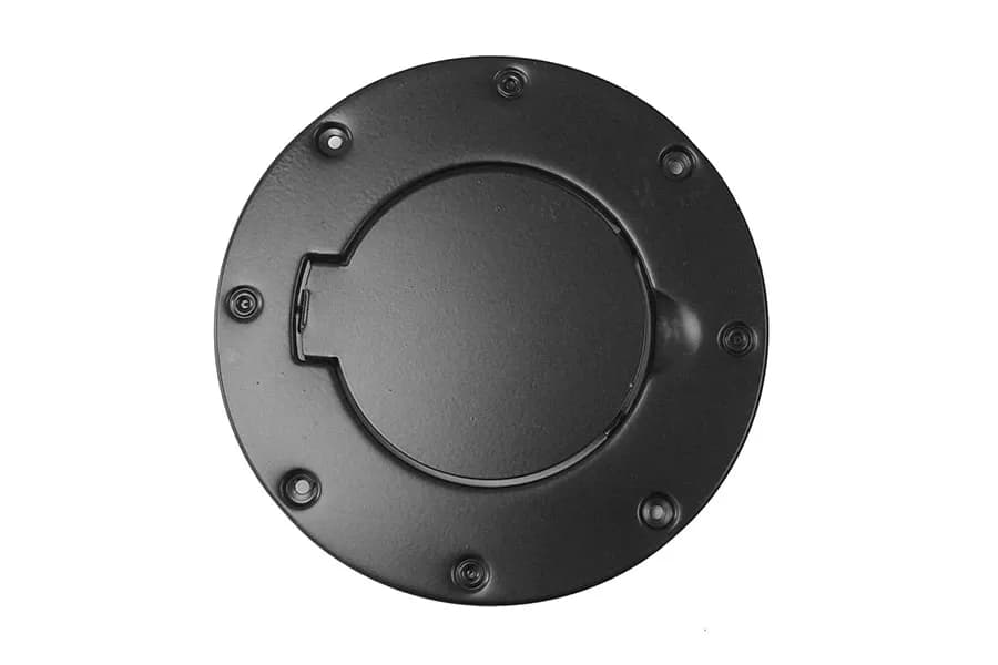 Rugged Ridge Billet Style Gas Cap Door Cover, Black - TJ/LJ