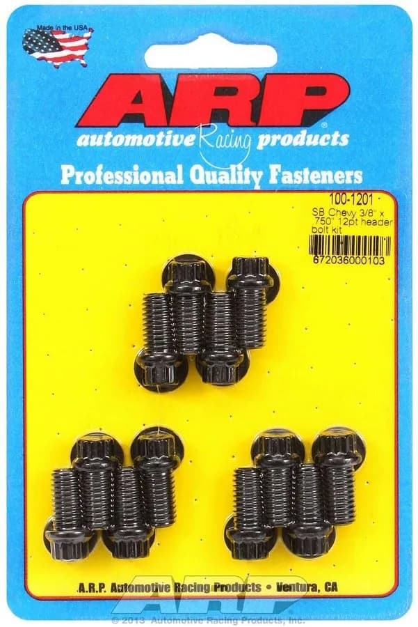 Small Block Chevy 3/8 x .750in 12pt Bolt Head Exhaust Header Bolt Kit