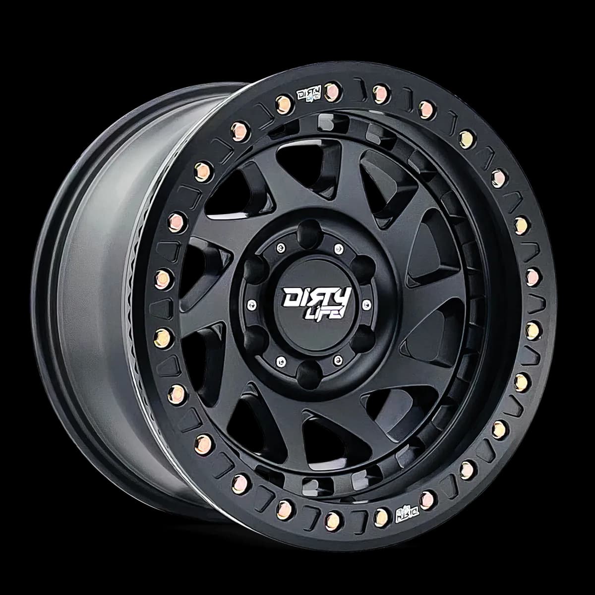 Dirty Life Race Wheels Enigma Race 9313 Matte Black 17X9 6-139.7 -38Mm 106Mm