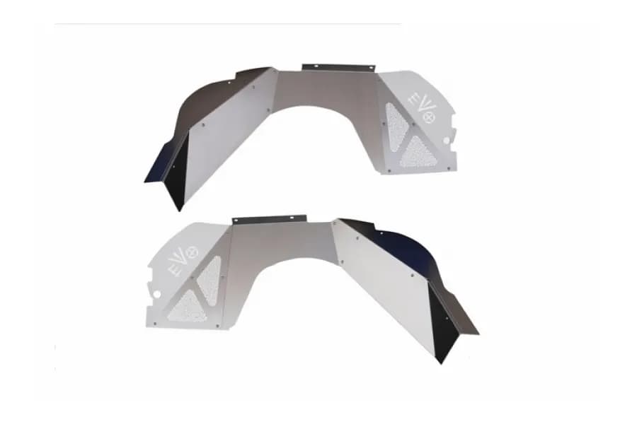 EVO Manufacturing Front Vented Aluminum Inner Fenders for Double Throwdown Suspensions - JL/JT