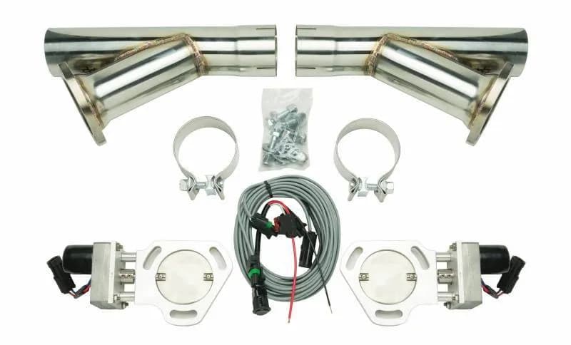 Dual Electric Cutout Kit For 2.5 Inch Exhaust Includes Y-Pipes Pypes Performance Exhaust