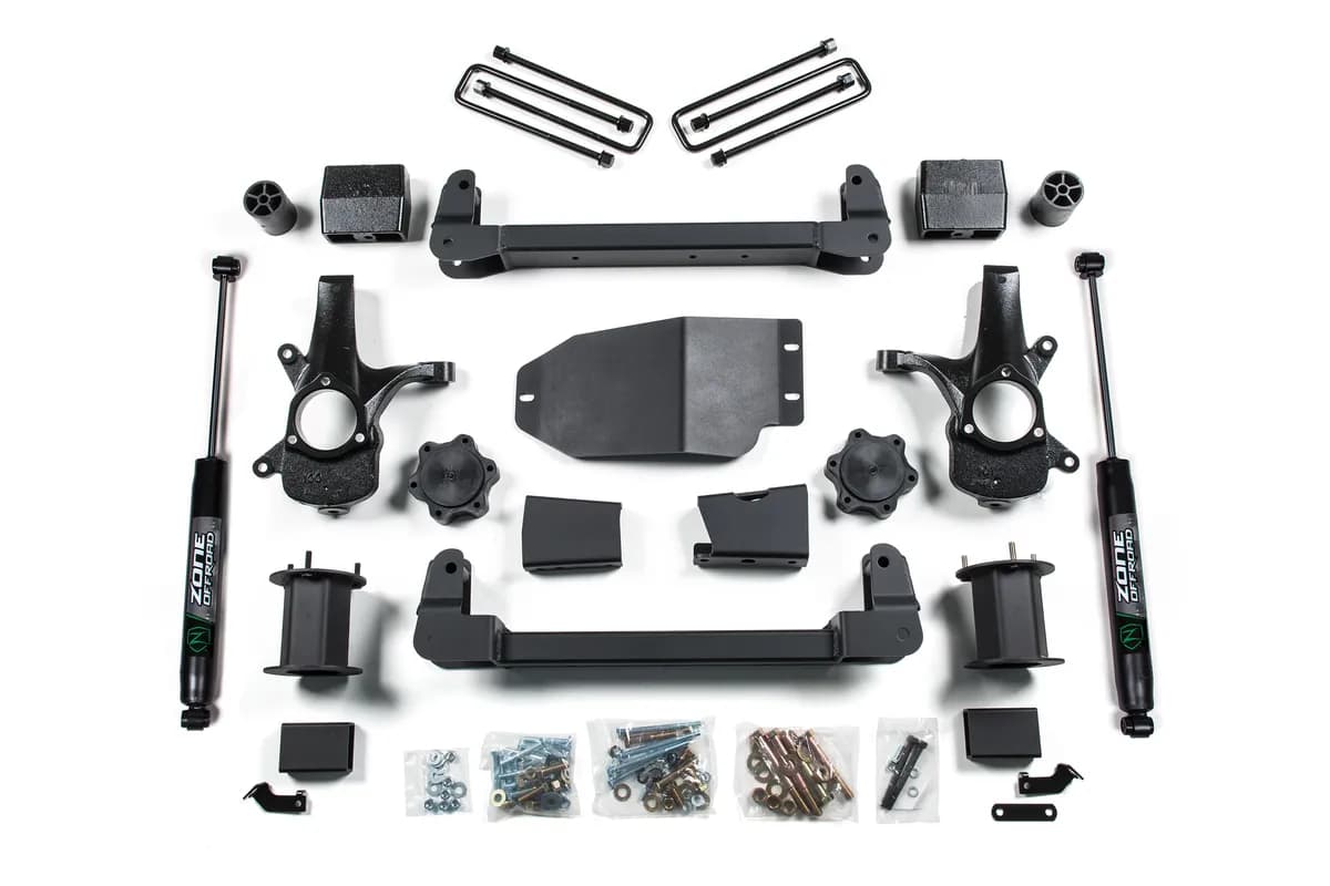 07-13 Chevrolet Silverado/GMC Sierra 1500 6.5 Inch Lift Kit Front Shock: Strut Spacer, Rear Shock: Fox Adventure Series Zone Offroad