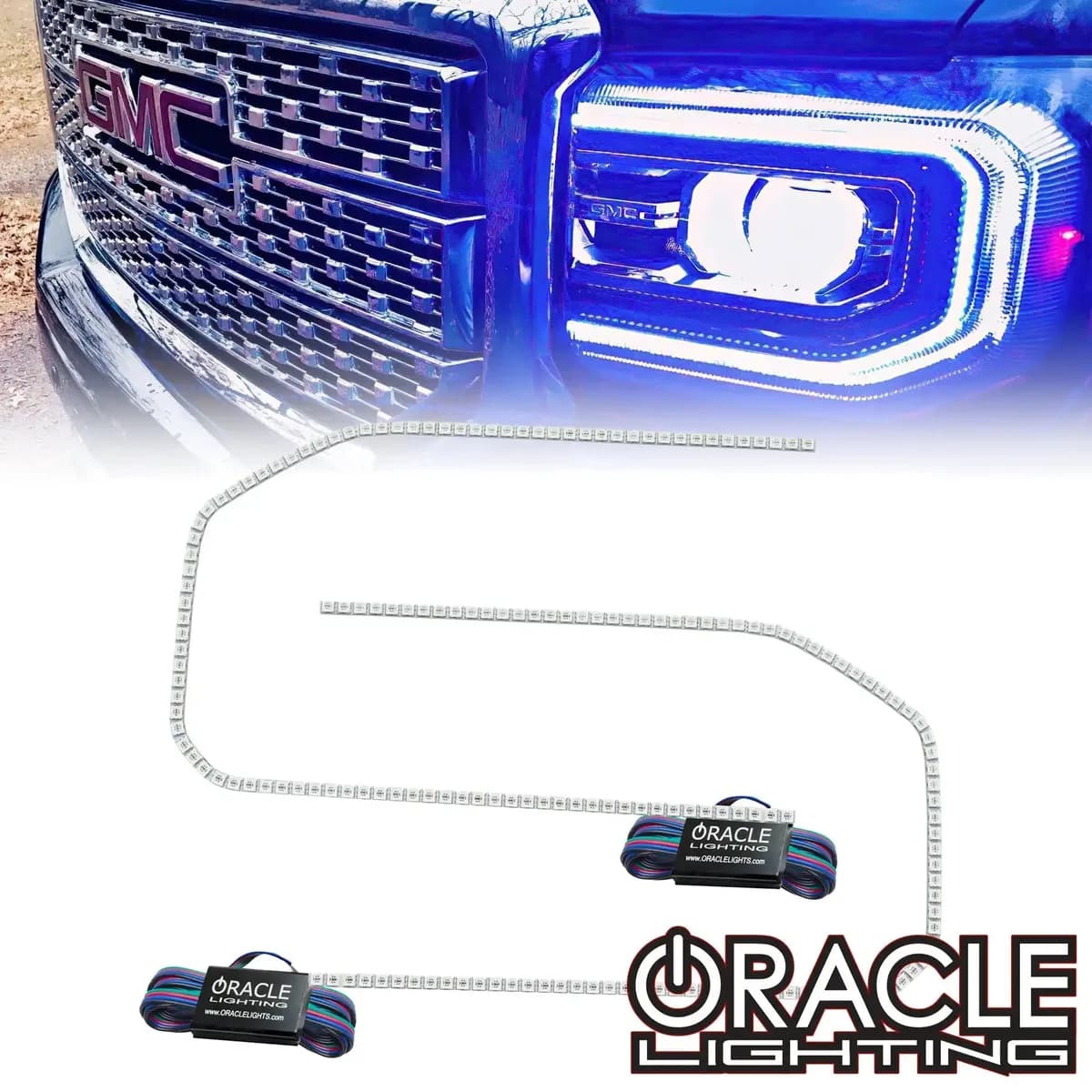 Oracle Lighting 2016-2018 Gmc Sierra Colorshift Headlight DRL Upgrade Kit